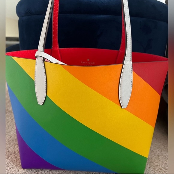 Kate Spade SS22 rainbow ๐ Tote with change purse - Picture 1 of 10